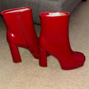 Red High Heel Boots